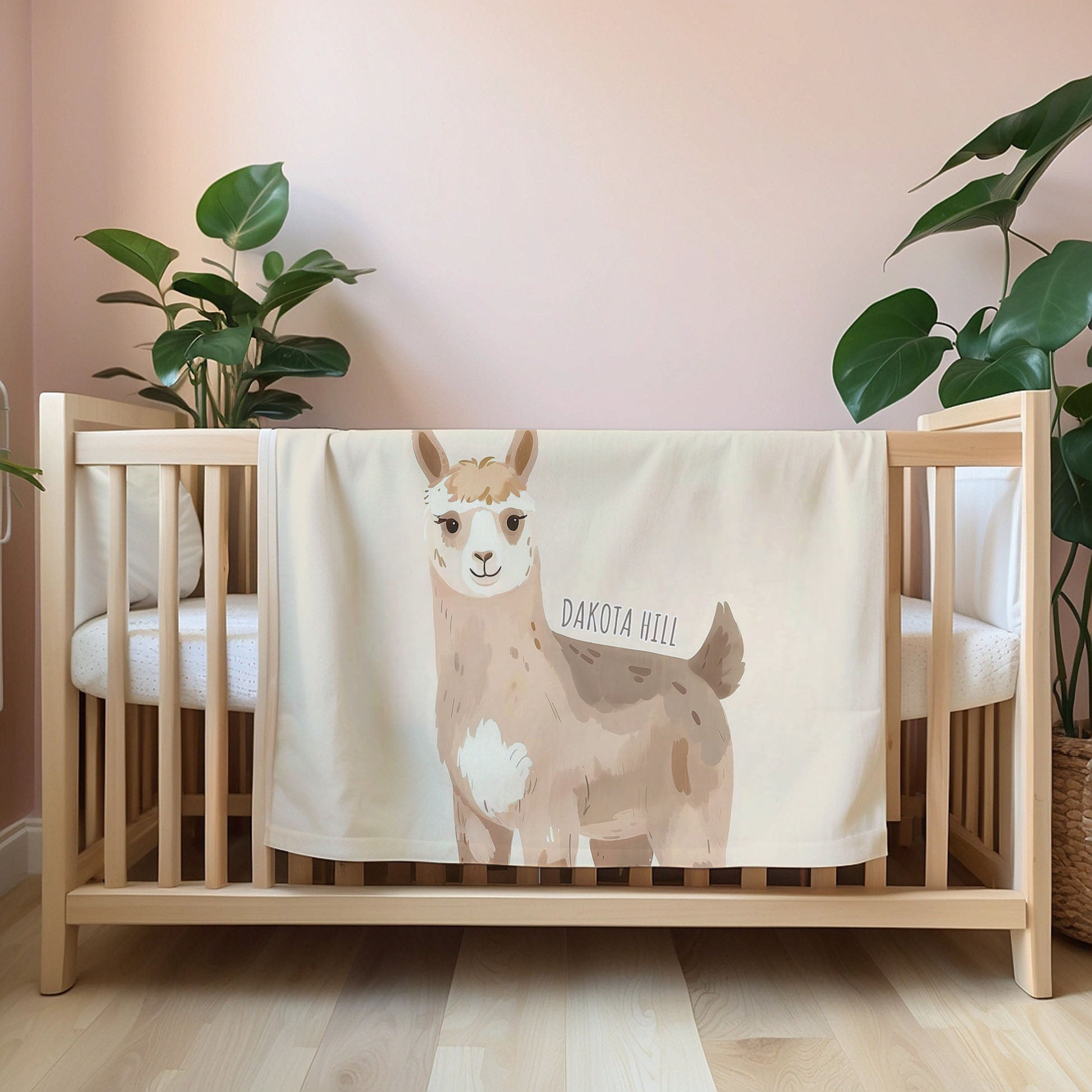 Llama personalized blankets for kids and babies - Wooly Wonder