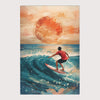 Surfing Area Rug for Kids and Nursery Rooms - Ocean Glow