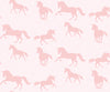 Horses Peel and Stick Wallpaper or Traditional Wallpaper - Blush Gallop