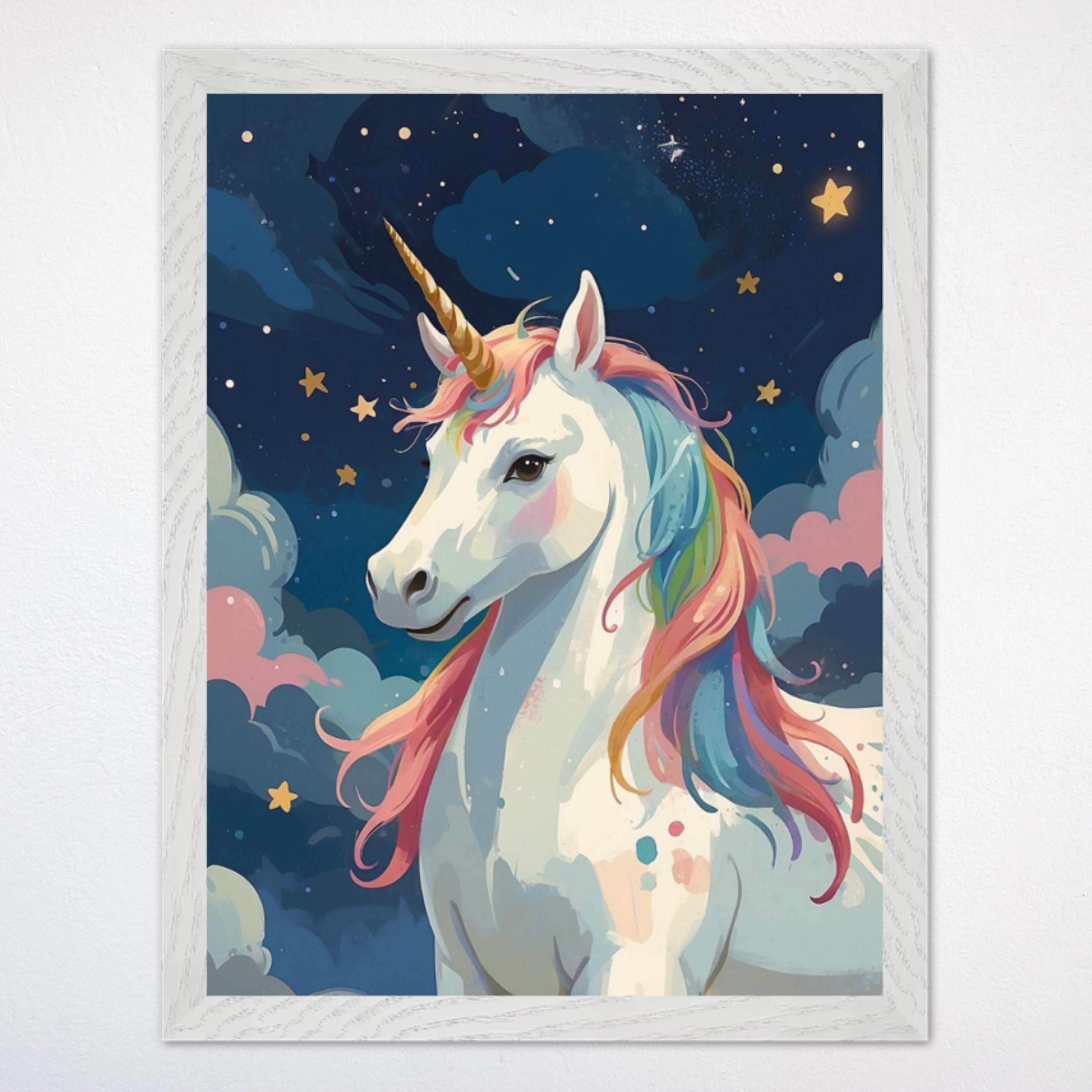 Unicorn Wall Art for Kids and Nursery Rooms - Starry Unicorn