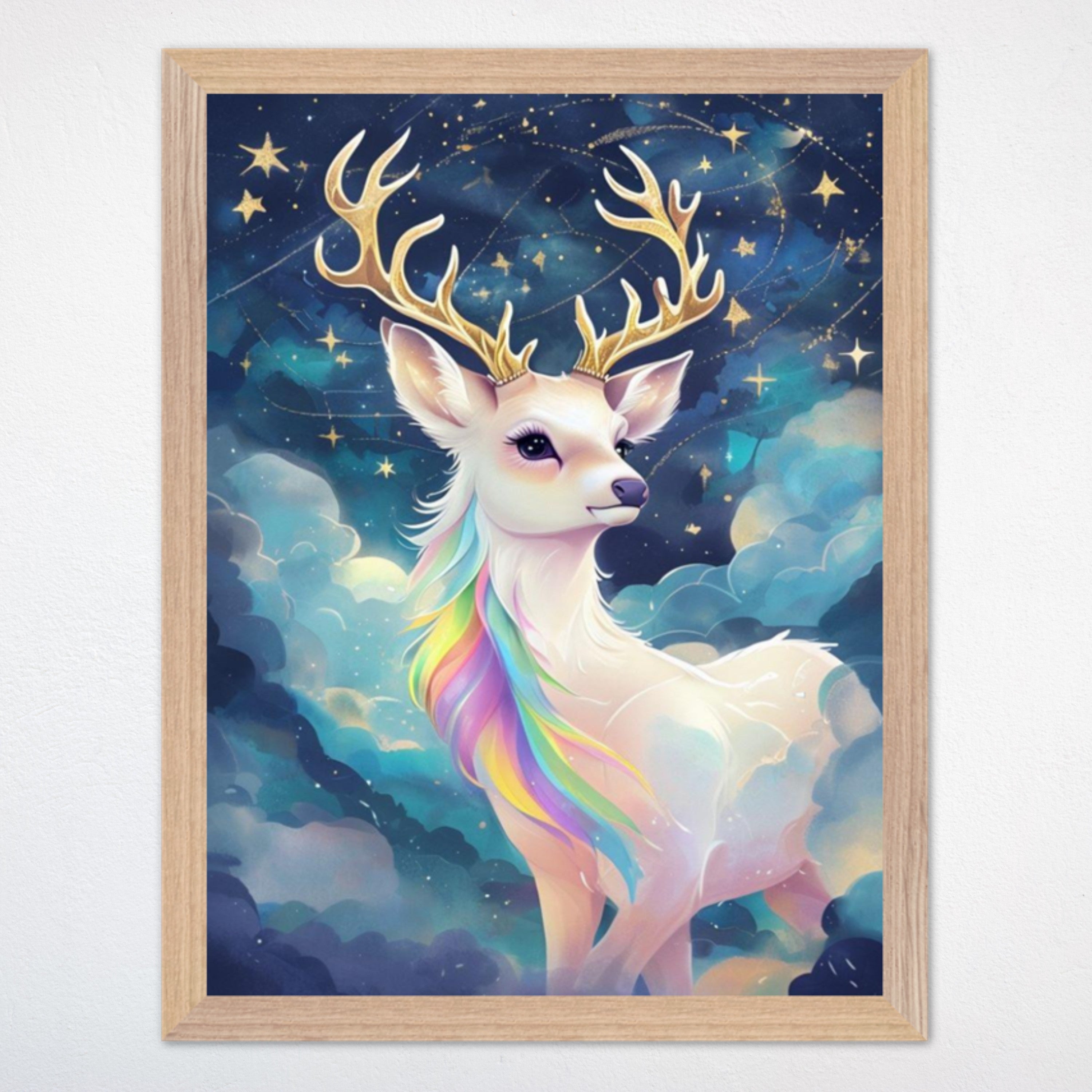 Deer Wall Art for Playroom and Kids Rooms - Dreamy Doe