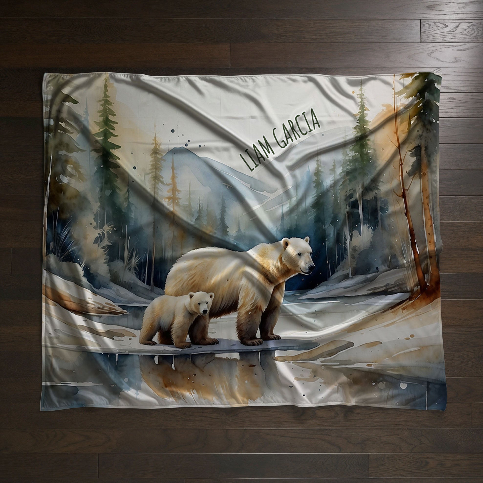 Polar Bear personalized blanket for newborn and kids - Polar Pals