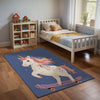 Kids and Nursery Unicorn Area Rug - Rollin' Rainbow