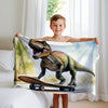 Dinosaur personalized children's blankets - Skate-O-Saurus