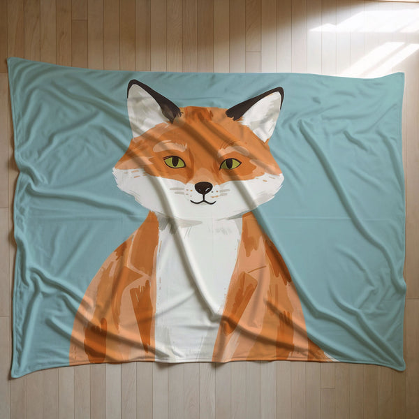 Fox personalized children's blankets - Curious Cub