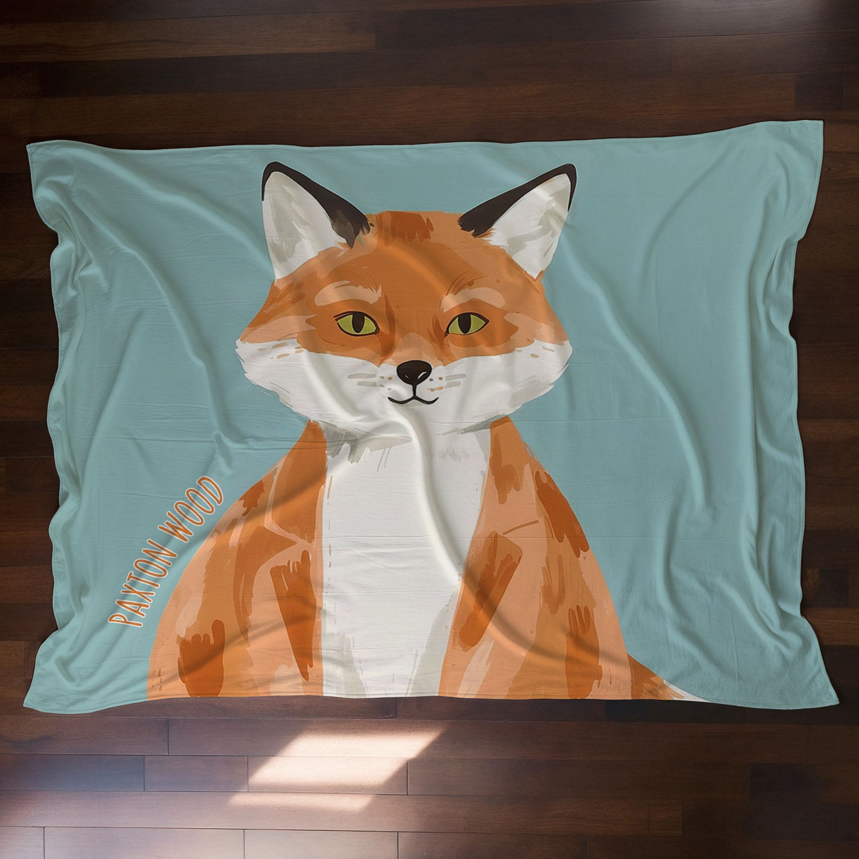 Fox personalized children's blankets - Curious Cub