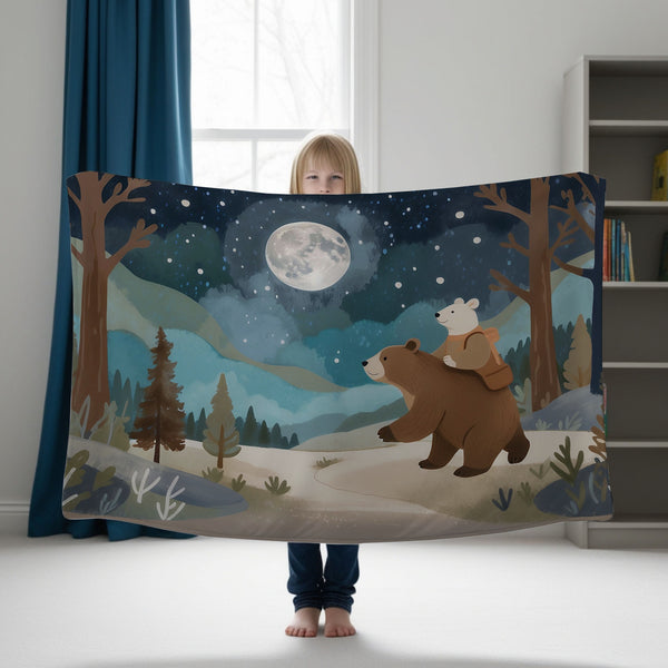 Forest personalized blanket for newborn and kids - Wander Under Stars