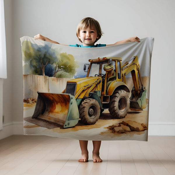 Dinosaur personalized blankets for kids and babies - Digging Dino Deluxe