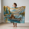 Forest personalized blankets for kids and babies - Paws and Oars