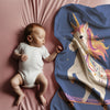 Unicorn personalized blanket for newborn and kids - Rollin' Rainbow