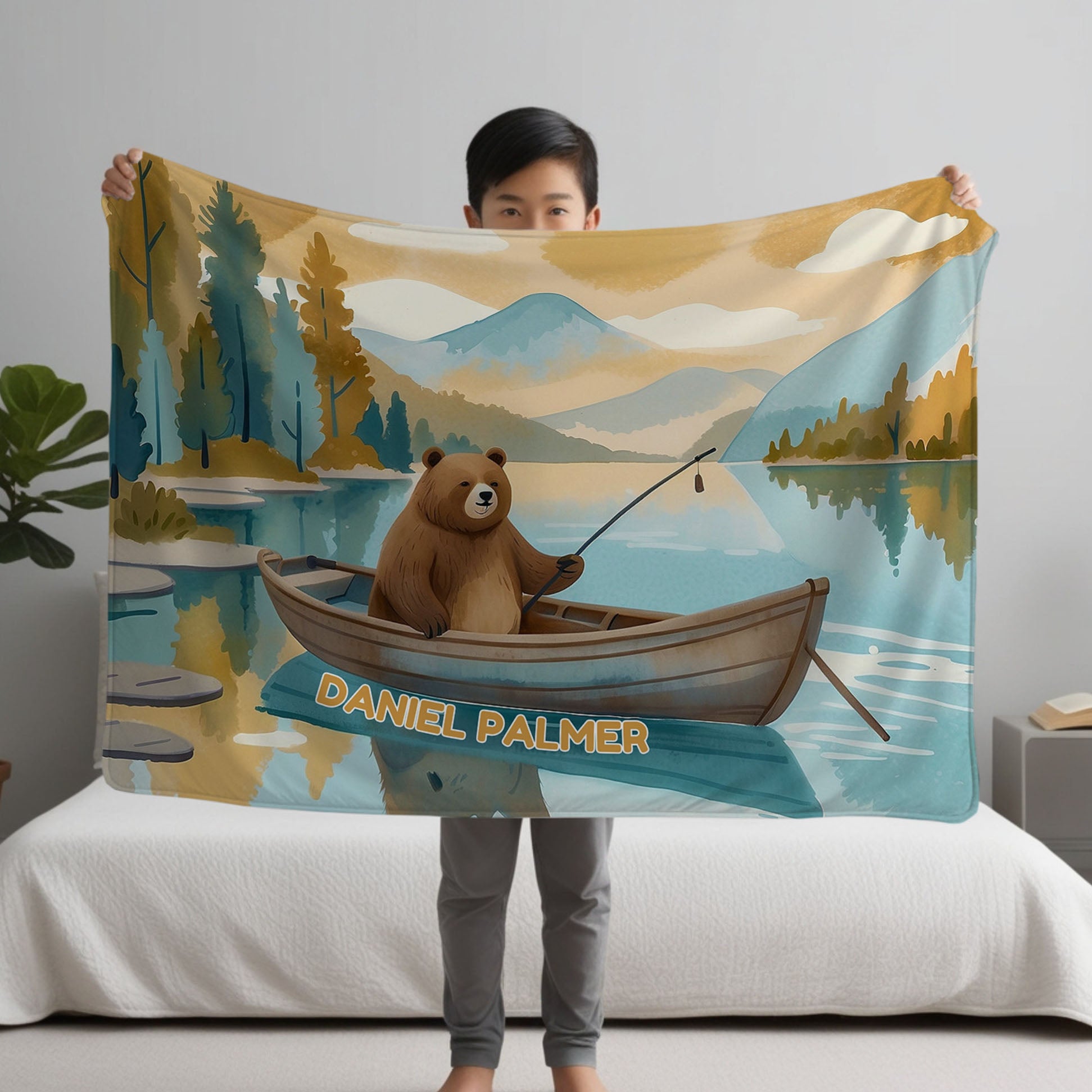 Forest personalized blankets for kids and babies - Paws and Oars