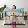 Polar Bear personalized name blankets - Bear Huddle