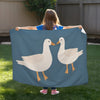 Goose personalized name blankets - Quack Quack Chat