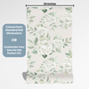 Floral Wallpaper Peel and Stick or Traditional - White Roses