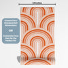 Rainbow Peel and Stick Wallpaper or Traditional Wallpaper - Terra Cotta Waves