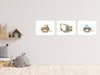 Positive Affirmations 3pcs Construction Truck Wall Art Set