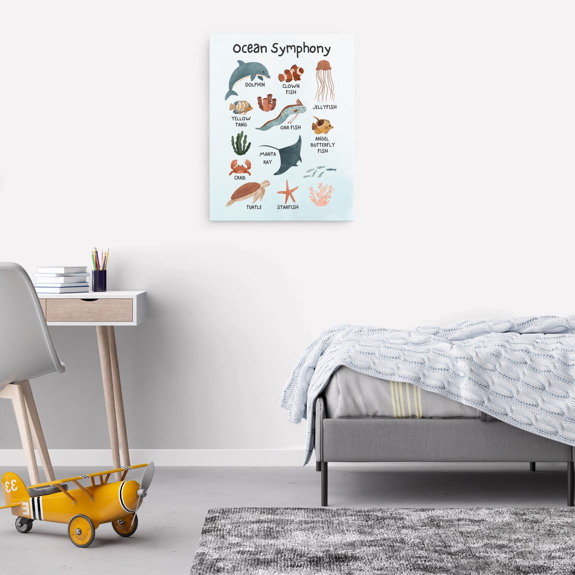 Educational Sea Animals Wall Art