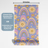 Traditional or Peel and Stick Rainbow Wallpaper - Lavender Bloom Rainbows