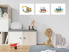 Positive Affirmations 3pcs Construction Truck Wall Art Set