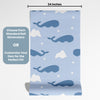 Whale Themed Nursery Wallpaper and Kids Room Wallpaper - Whale Constellations