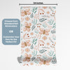 Traditional or Peel and Stick Flower Wallpaper - Fluttering Flora