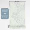 Floral Wallpaper Peel and Stick or Traditional - Smoky Floras