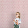 Geometric Wallpaper Peel and Stick or Traditional - Pink Diamonds