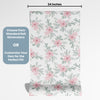 Flower Wallpaper for Nursery and Kids Rooms - Blush Blossom Serenity