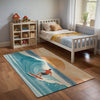 Surfing Area Rug for Kids and Nursery Rooms - Surfing Dreams