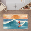 Surfing Area Rug for Kids and Nursery Rooms - Surfing Dreams