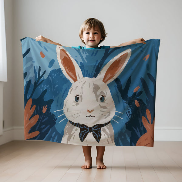 Bunny personalized name blankets - Hoppy Days