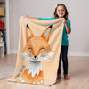 Fox personalized blankets for kids and babies - Fuzzy Fox