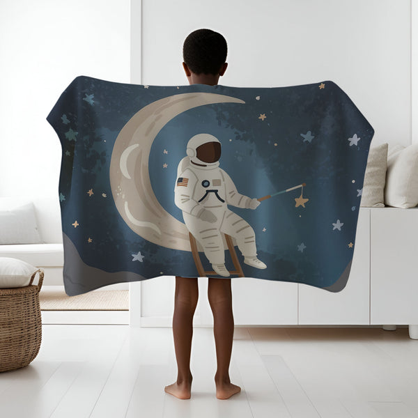 Space personalized name blankets - Starlight Angler