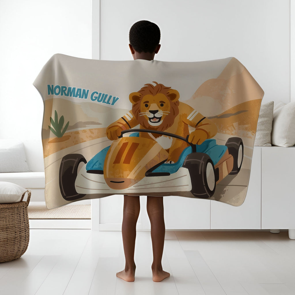 Car personalized blanket for newborn and kids - Speed King