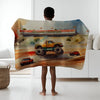 Monster Truck personalized name blankets - Monster Truck Mayhem