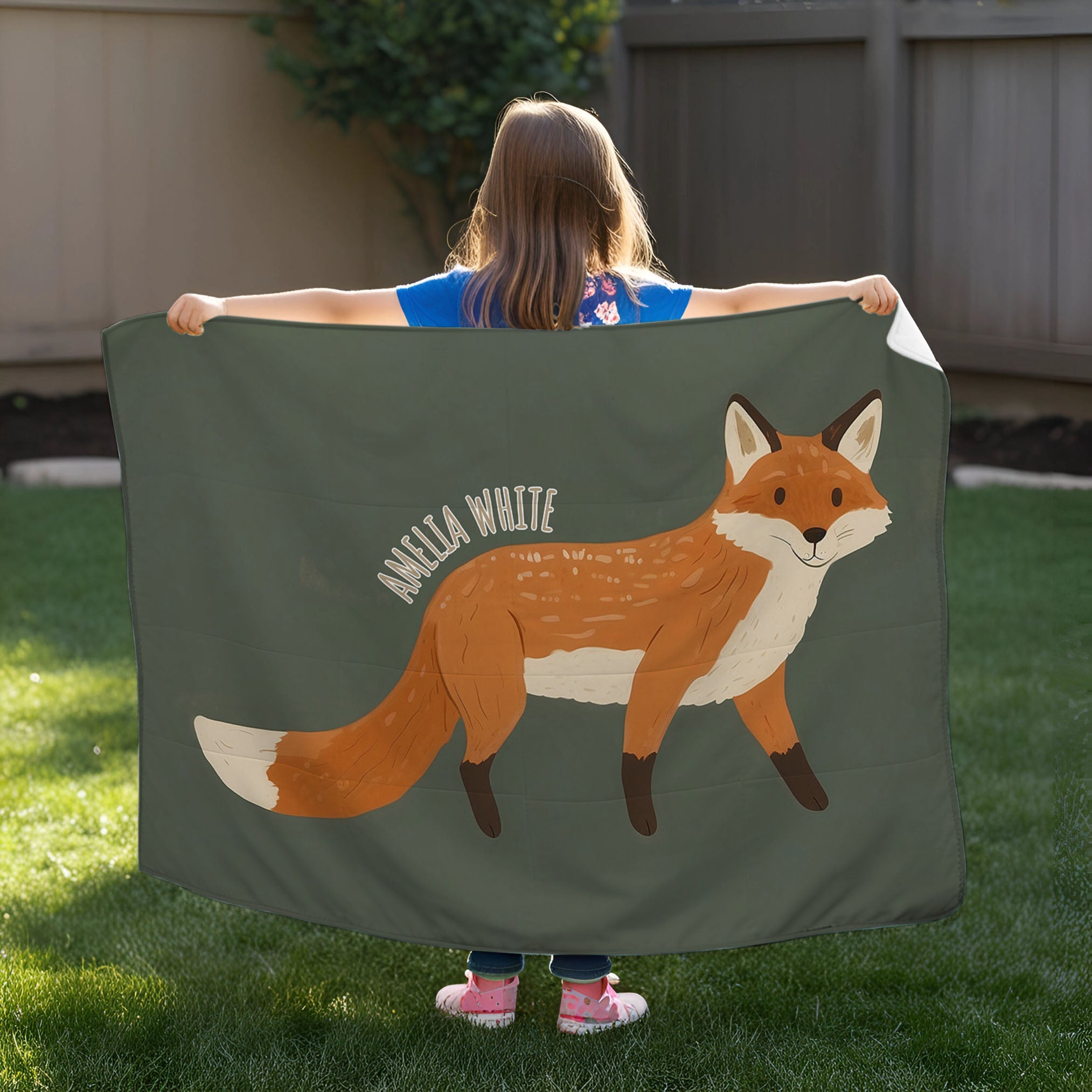 Fox personalized blankets for kids and babies - Foxy Friend