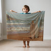 Beach personalized blanket for newborn and kids - Wave Riders