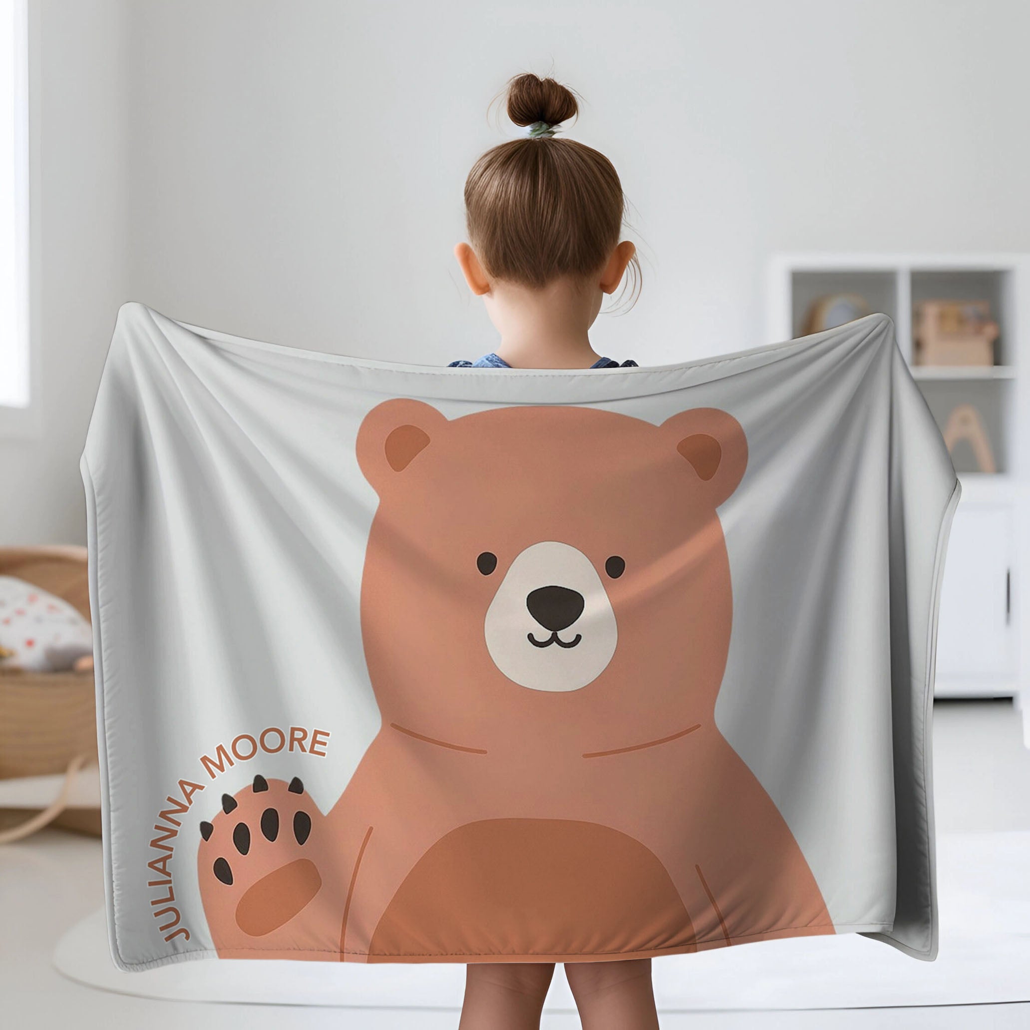 Woodland personalized blanket for newborn and kids - Gentle Giant Greeting