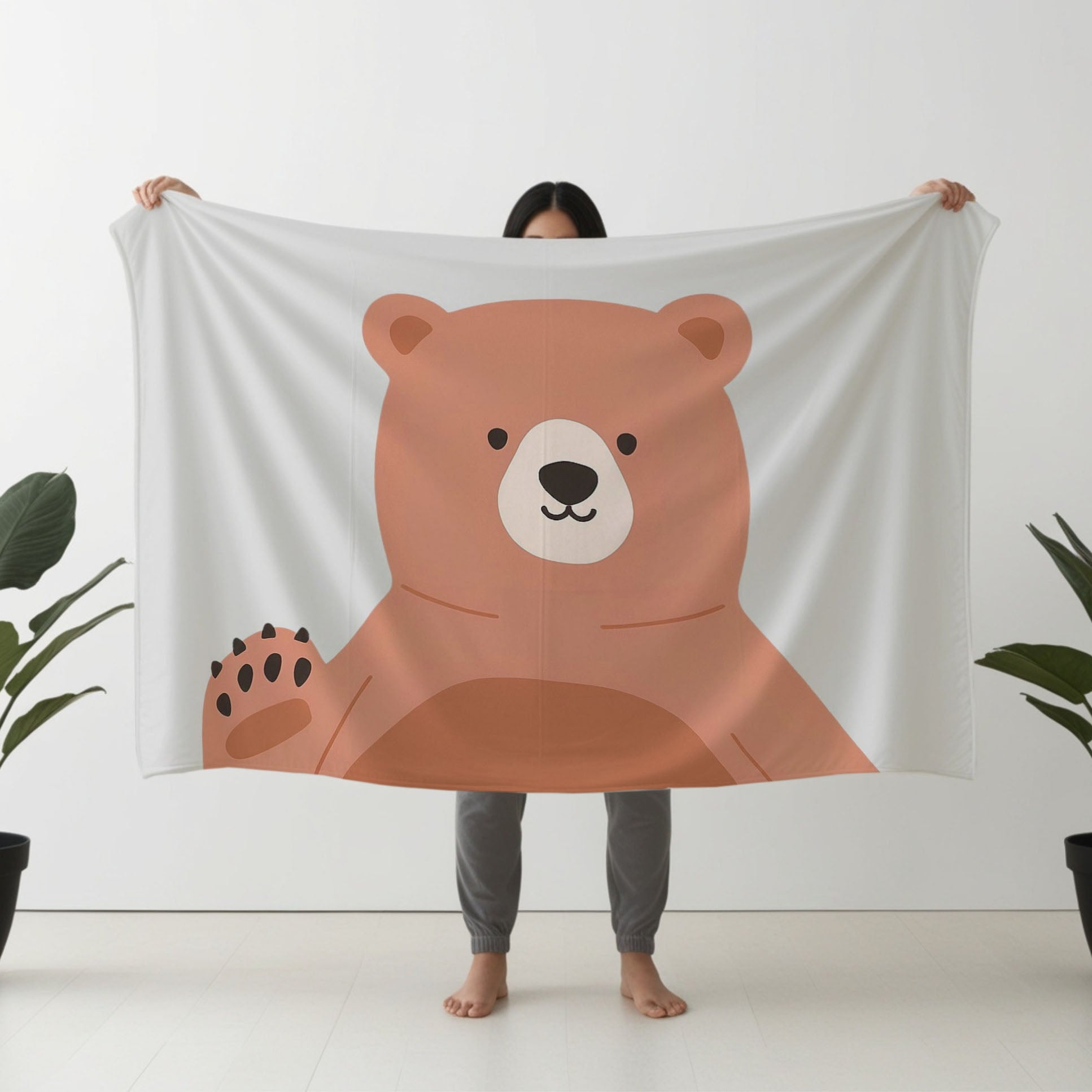 Woodland personalized blanket for newborn and kids - Gentle Giant Greeting