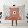 Woodland personalized blanket for newborn and kids - Gentle Giant Greeting