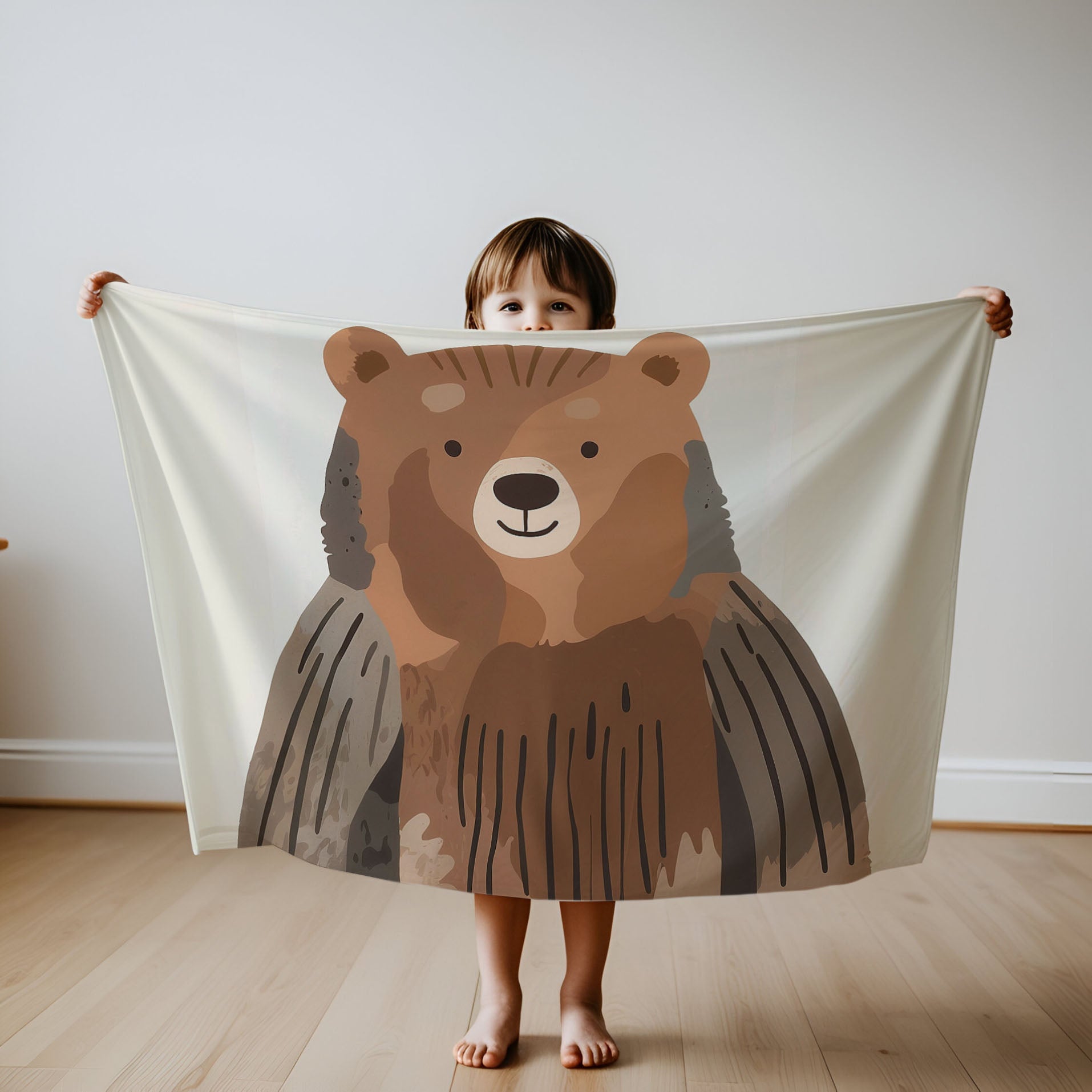 Bear personalized blanket for babies and kids - Cuddly Cub