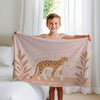 Cheetah personalized blanket for newborn and kids - Dotty Drifter