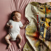 Ambulance personalized blanket for newborn and kids - Prehistoric Paramedic