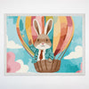 Bunny Wall Art for Playroom and Kids Rooms - Upward Bound Bunny