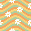 Rainbow Peel and Stick Wallpaper or Traditional Wallpaper - Daisy Waves Charm