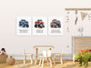 Positive Affirmations 3pcs Monster Truck Wall Art Set