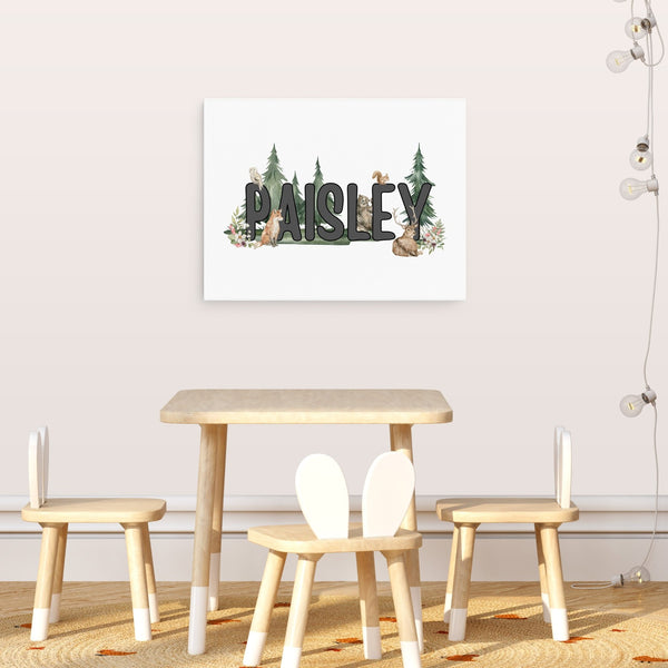 Personalized Woodland Wall Art