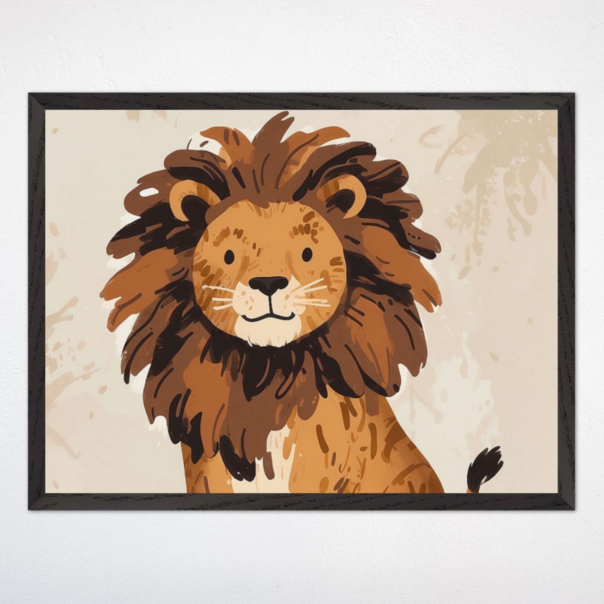 Lion Wall Art for Kids and Baby Rooms - Majestic Mane