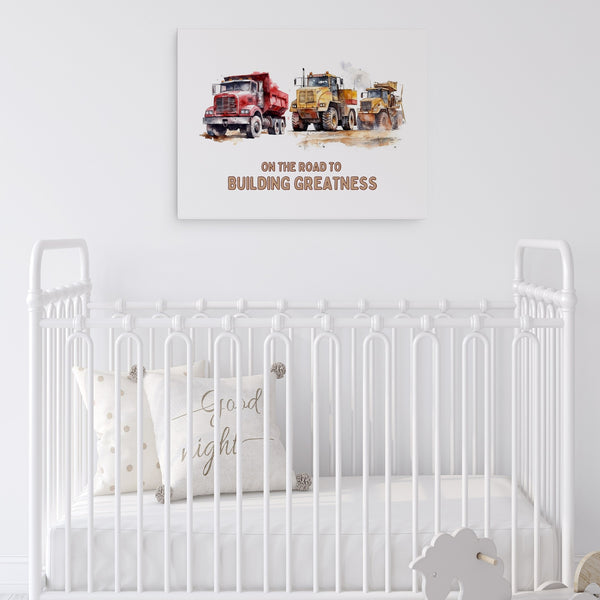 Positive Affirmations Construction Truck Wall Art