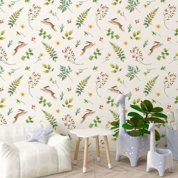 Bunny Theme Wallpaper - Bunny Botanica